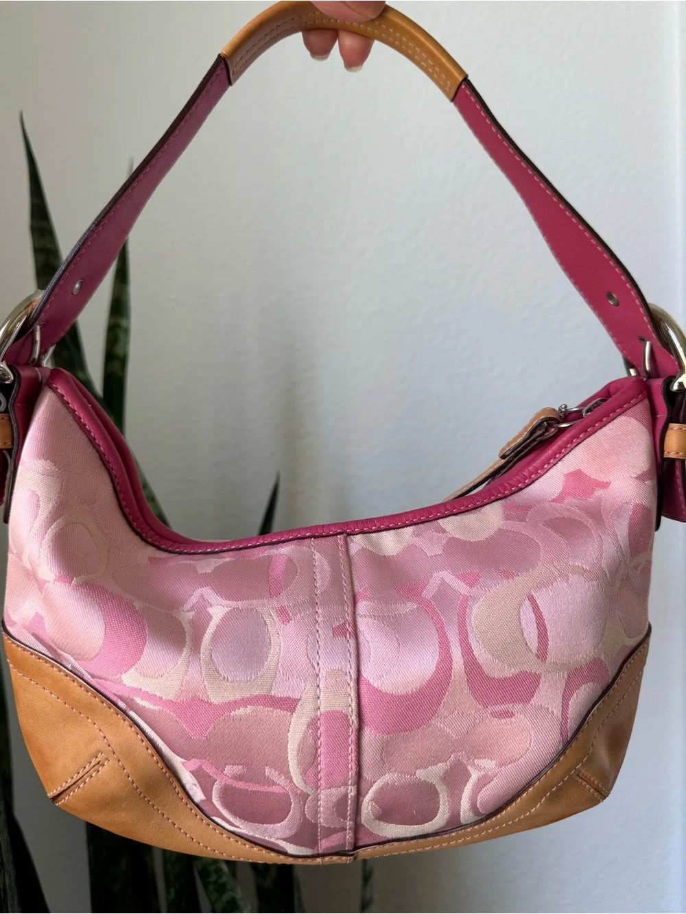 Y2K Coach Pink Optic SoHo Hobo Shoulder Bag